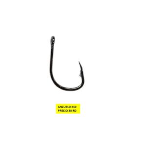 Anzuelo #10 Negro de Alta Resistencia para Pesca en RD
