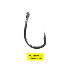 Anzuelo #12 Gris Metálico para Pesca Profesional